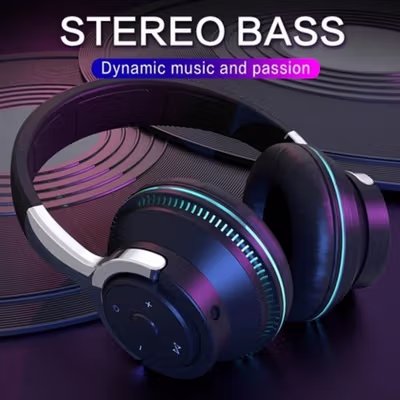 Tourya Gaming Wireless Headphone Bluetooth 5.2 3D Stereo with Mic - H2 - Black