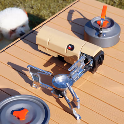 TaffSPORT Kompor Gas Portable Lipat Mini 1 Burner Camping Stove - PYB-DKS1001 - Khaki