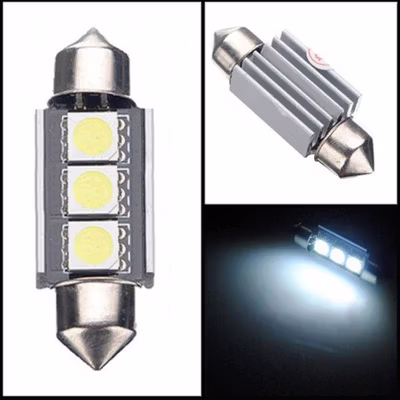 LuxStar Lampu Interior Mobil LED SMD 5050 Cool White 12V 2 PCS - White