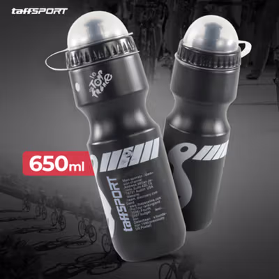 TaffSPORT Discovery Botol Minum Sepeda Olahraga with Dust Cover 650ml - 3026 - Black