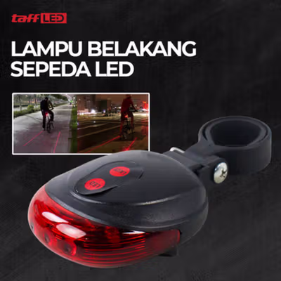 TaffLED Lampu Belakang Sepeda Tail Light Laser LED Waterproof - DW-681 - Red