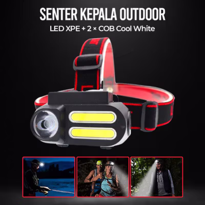 LELITEN Senter Kepala Headlamp LED Waterproof 1200 Lumens - NF-611 - Black
