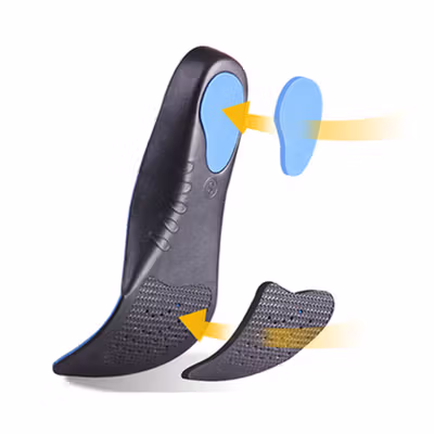 Insole Sepatu Alas Kaki Orthopedic EVA Flatfoot Massage 38-40 - E003 - Blue