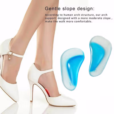 LILLILADY Insole Sepatu Alas Kaki Orthopedic Plantar Fasciitis Support - LD10 - Blue