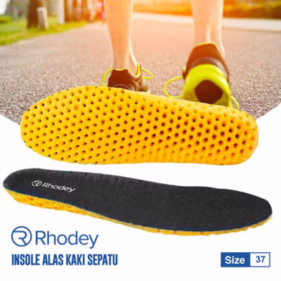 Rhodey Insole Sepatu Alas Kaki Orthopedic Sport 37 - Y3Y27 - Black