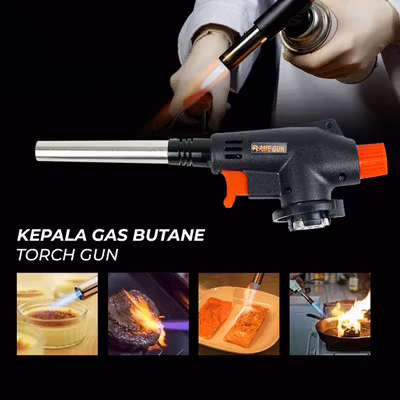CYCLONE Kepala Gas Butane Cyclone Flame Torch Jet Fire Gun - 930 - Black