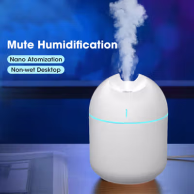Lescolton Air Humidifier Mini Ultrasonic Diffuser Night Light 250ml - HM25 - White