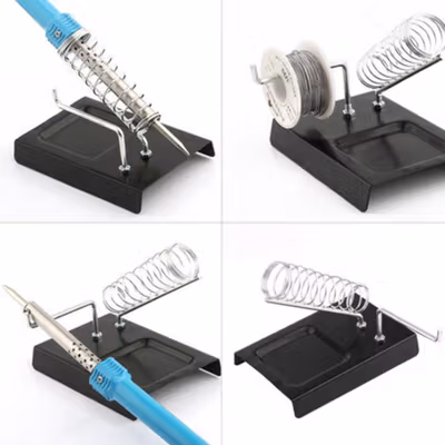 DIYFIX Dudukan Solder Kawat Las Sponge Soldering Iron Stand Holder - DIY85 - Black