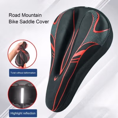 TAGAFA Cover Jok Sepeda Silicone Bike Seat Cover Breatheable - TGF-29 - Red