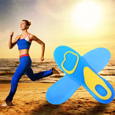 ActivGel Insole Sepatu Alas Kaki Orthopedic Sport Shock Absorb Gel L - Blue
