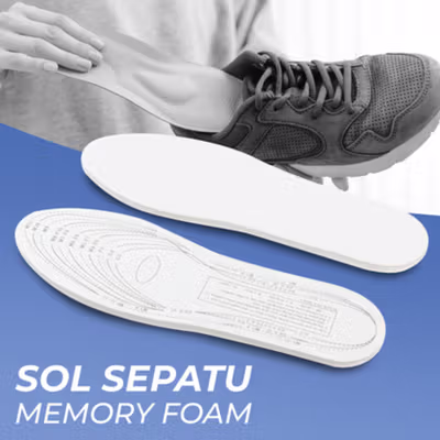 Insole Sepatu Alas Kaki Orthopedic Memory Foam 1 Pasang - L3 - No Color