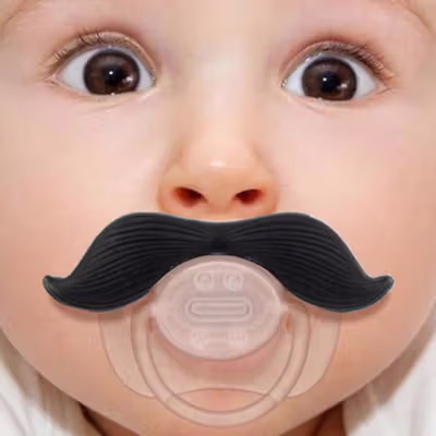 Dot Empeng Bayi Silicone Baby Pacifier Moustache Kumis - Black