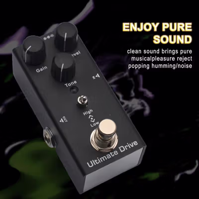Pedal Efek Gitar Ultimate Drive Overdrive Effects True Bypass 9V - BF-02 - Black