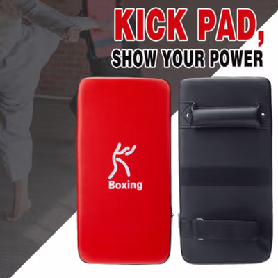 TaffSPORT Kicking Pad Sanda Muay Thai Taekwondo Arm Straight Baffle - J-421 - Red/Black