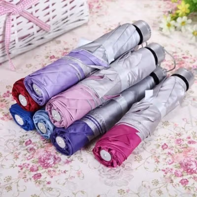 LISM Payung Lipat Buka Tutup Manual Polos Anti UV Windproof 94cm - L8 - Mix Color