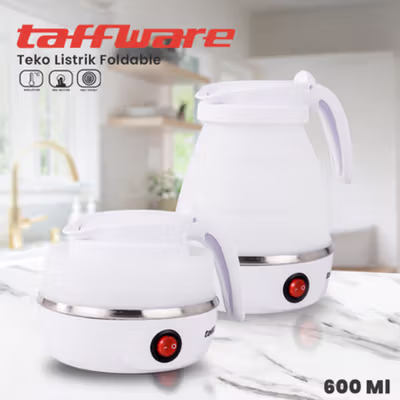 Taffware Teko Listrik Pemanas Air Water Heater Foldable 600W 600ml - HY-01 - White