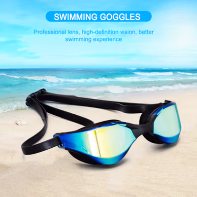 HAIKEY Kacamata Renang Anti Fog UV Protection Swimming Goggles - HK-6 - Black