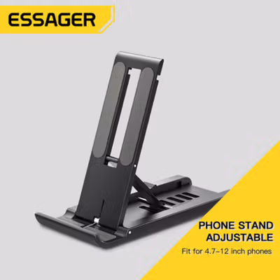 ESSAGER Stand Smartphone Holder 6 Level Adjustable Portable Anti Skid - EZ01 - Black