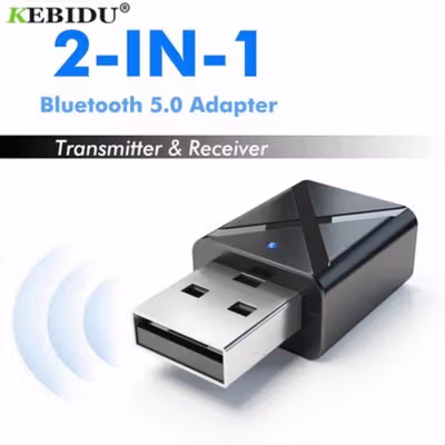 Kebidu USB Dongle HiFi Audio Transmitter & Receiver Bluetooth 5.0 - KN320 - Black