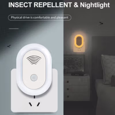KKMOON Pengusir Serangga Nyamuk Tikus Elektrik Ultrasonik - PR24 - Ivory White