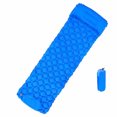 TaffSPORT Kasur Matras Angin Manual Sleeping Pad Waterproof Single - SB-14 - Blue