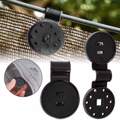 Tarpaulin Jepit Tenda Terpal Heavy-Duty Round Lock Square Hole 20 PCS - Black