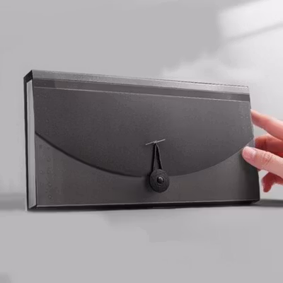 CLOXKS Map Dokumen Plastik Folder Organizer 13 Slots Size B6 - QM-SN00602 - Black
