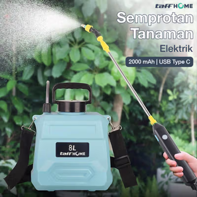 TaffHOME Semprotan Tanaman Elektrik Sprayer Shoulder Type 2000mAh 8L - VK8 - Blue