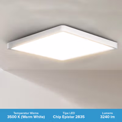 MARPOU Lampu Plafon LED Ceiling Light 36W 40x40 cm Warm White - MA36 - White