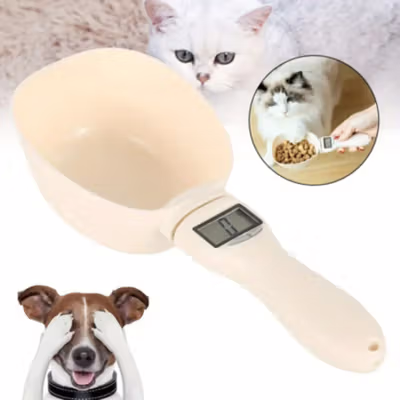 DCPET Sendok Makanan Kucing Anjing Electric Pet Food Measuring Spoon - DC784 - White