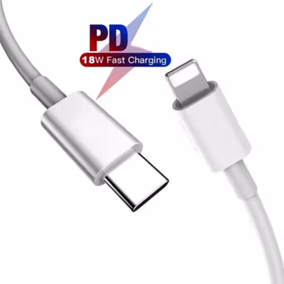 Kabel Data USB Type C To Lightning Multifungsi Fast Charging 5V 2A 1M - 1636 - White