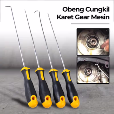 FERAN Obeng Cungkil Pelepas Seal Roller Karet Gear Mesin 4 PCS - FR-9893 - Black