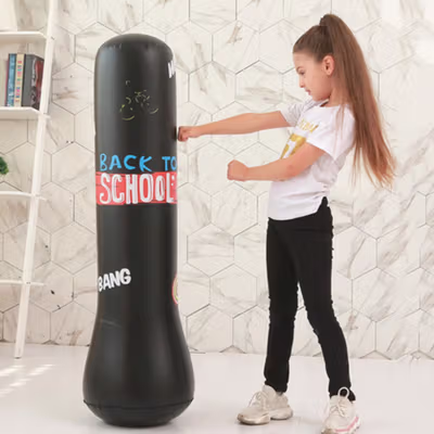 VKTECH Vertical Punching Bag Anak Samsak Tinju Inflatable 120cm - VK012 - Black