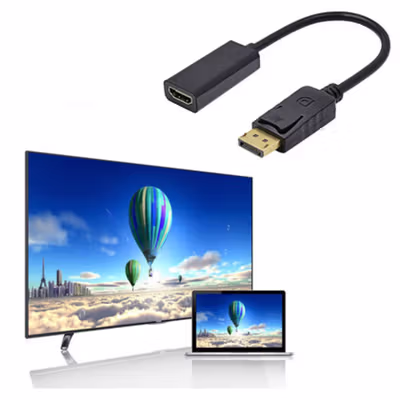 FSU Kabel Adaptor Converter Display Port Male to HDMI Female 1080P FHD - DP1IN4 - Black