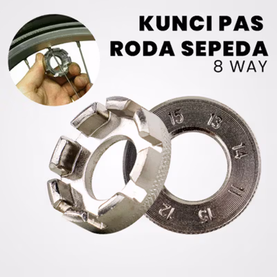 Kunci Pas Jari Roda Sepeda Bicycle Spoke Rim Wrench 8 Way - W805 - No Color