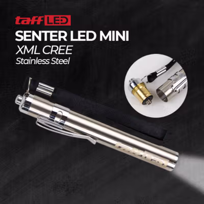 TaffLED Senter LED CREE XML Mini Flashlight 55 Lumens - Mini 865 - Silver