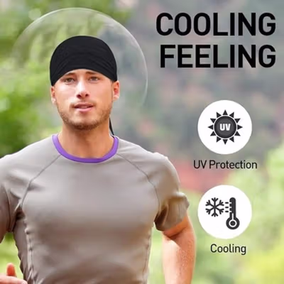 Deemount Bandana Sepeda Headband Cycling Cap Quick Dry - 22019 - Black