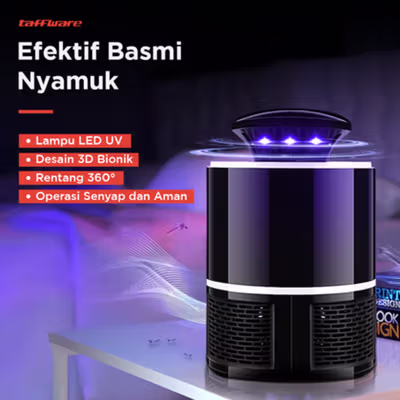 Taffware Perangkap Nyamuk UV LED 3D Bionic Mosquito Repellent - 139 - Black