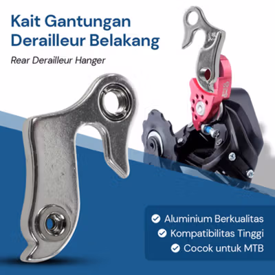 TaffSPORT Kait Gantungan Derailleur Belakang Sepeda Tail Hook MTB Bike - LUG001 - Silver