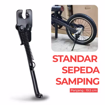 TaffSPORT Standar Sepeda Samping Baja Karbon Bike Kickstand Universal 14 Inch - H10 - Black