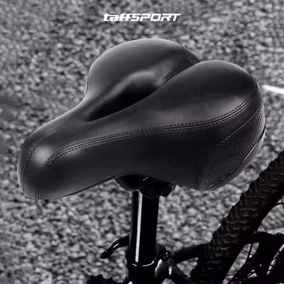 TaffSPORT Jok Sadel Sepeda Bike Saddle Double Spring Shock Absorber - ZF15 - Black