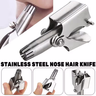 Biutte.co Pencukur Bulu Hidung Stainless Nose Hair Trimmer 10 Blade - PMX01 - Silver