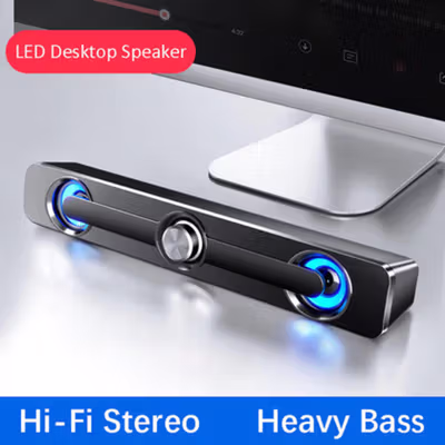 SADA Bluetooth 5.0 Soundbar Speaker Home Theater HiFi Stereo 3W - V-111 - Black