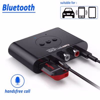 TaffSTUDIO Audio Bluetooth 5.3 Receiver Adapter NFC 3.5mm - BLS-B21 - Black
