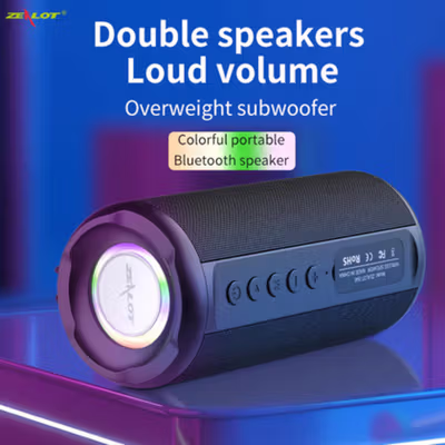 ZEALOT Portable Bluetooth Wireless Speaker Outdoor Waterproof - S46 - Black