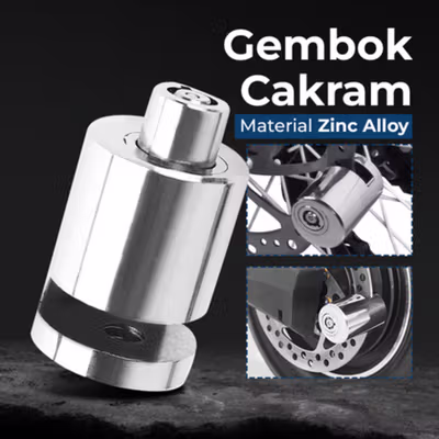 DEYIOU Gembok Sepeda Motor Cakram Moped Disc Brake Zinc Alloy - P1318 - Silver