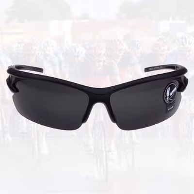 TaffSPORT HAOGHIMENG Kacamata Sepeda Lensa Mercury Cycling Sport - 3015 - Black/Black