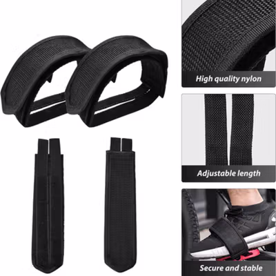 TaffSPORT Tali Pedal Sepeda Universal Bicycle Pedal Foot Strap - YQ097 - Black
