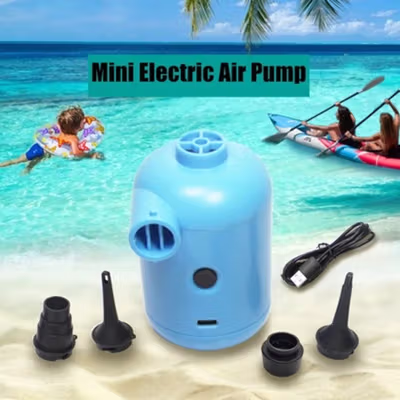 Stermay Pompa Angin Kasur Angin Portable Electric Air Pump Inflatable - HT426 - Blue