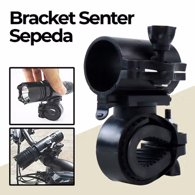 AloneFire Holder Senter Sepeda Flashlight Bracket Mount 360 Degree - AB-2961 - Black